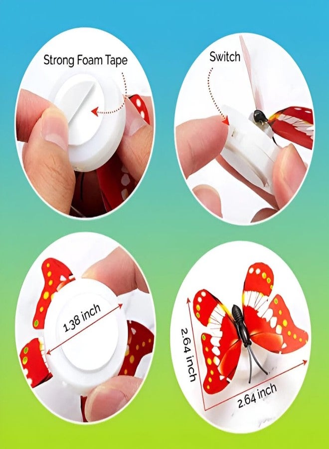 MeeTo Butterfly Night Lamp Colour-Full Home Decoration Color Changing Led Butterfly Light- Peel and Stick (Pack of 5) - Image 3